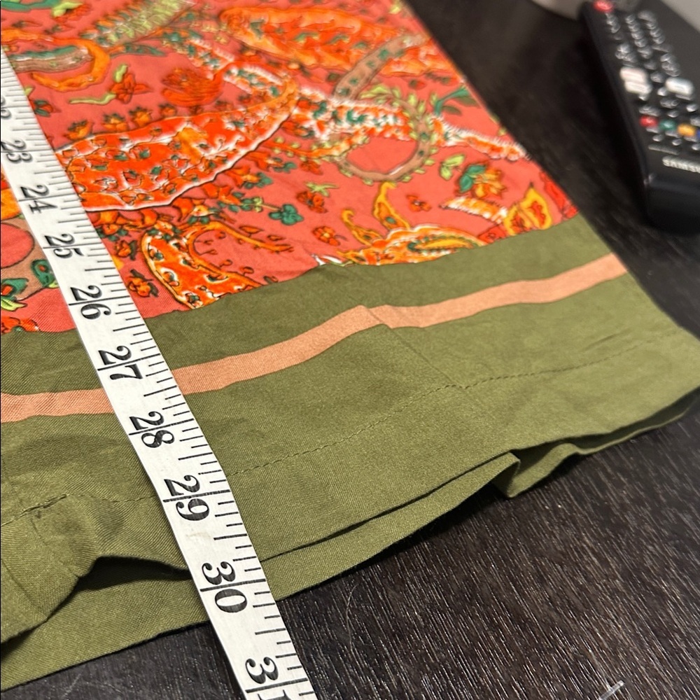 NWT Haver + Blair Wide Leg Orange Paisley Waist Tie Pull On Pants Sz XL - Picture 11 of 13